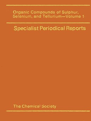 cover image of Organic Compounds of Sulphur, Selenium, and Tellurium